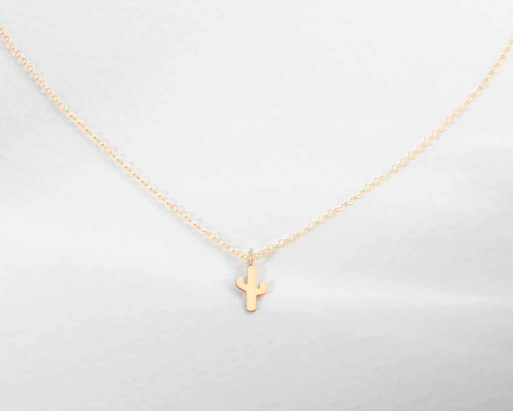 Tiny Cactus Charm 925 Sterling Silver Pendant