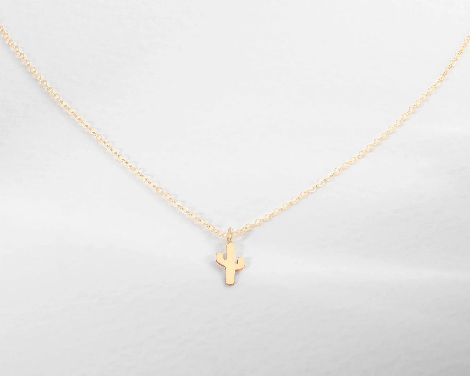 Tiny Cactus Charm 925 Sterling Silver Pendant