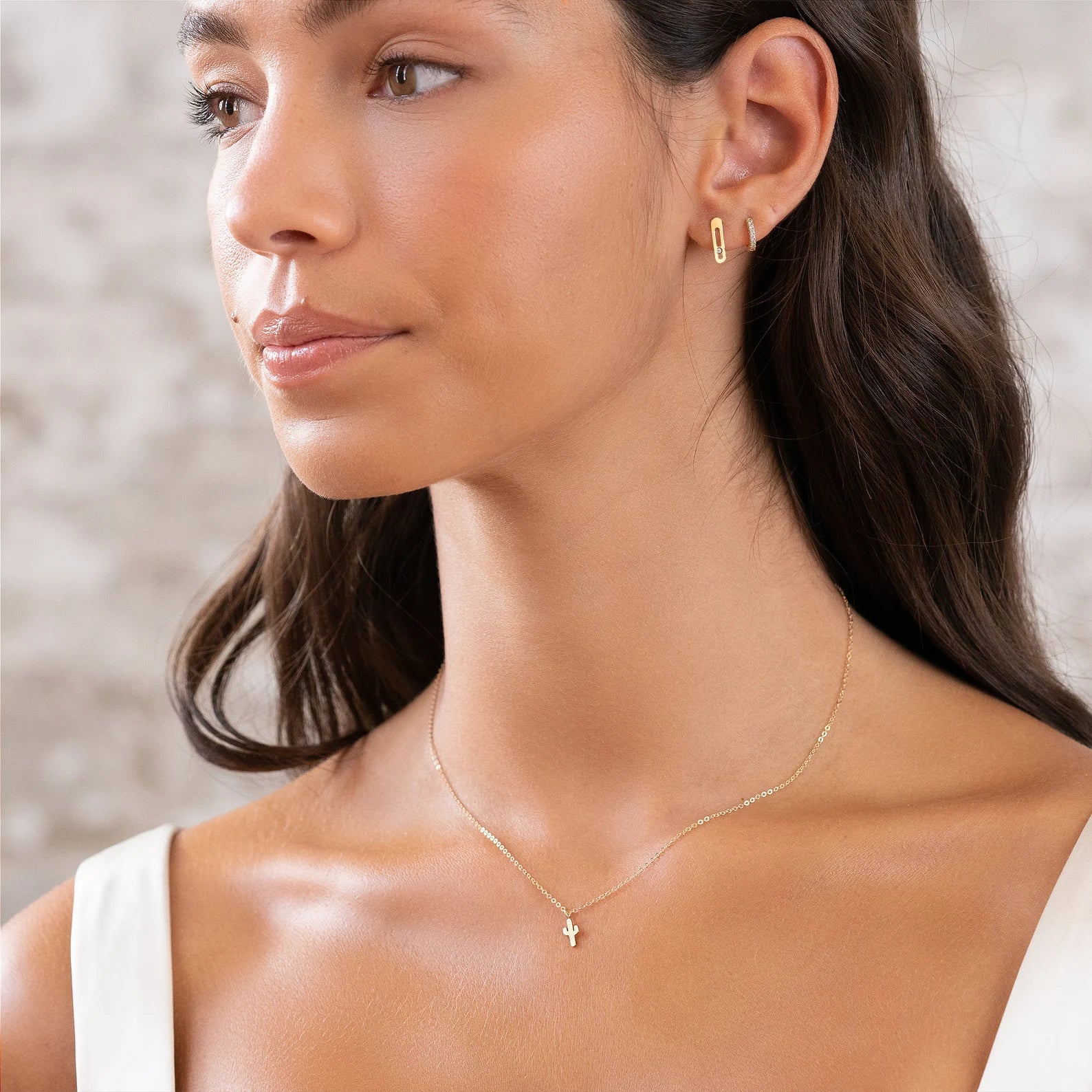 Tiny Cactus Charm 925 Sterling Silver Pendant