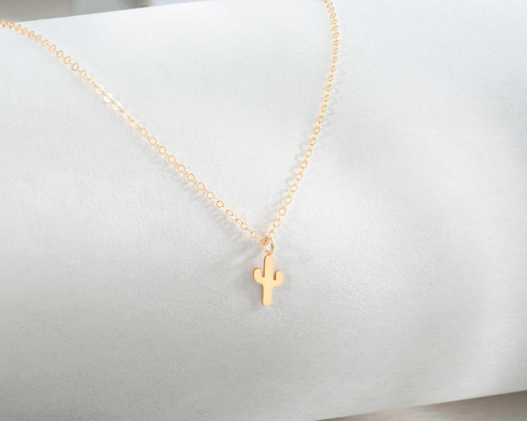 Tiny Cactus Charm 925 Sterling Silver Pendant