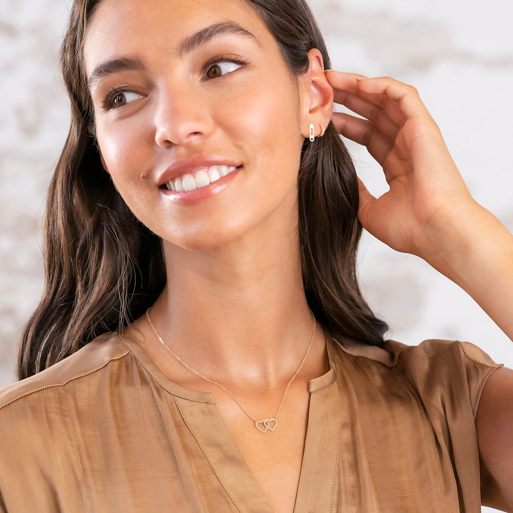 Two Heart 925 Sterling Silver Pendant