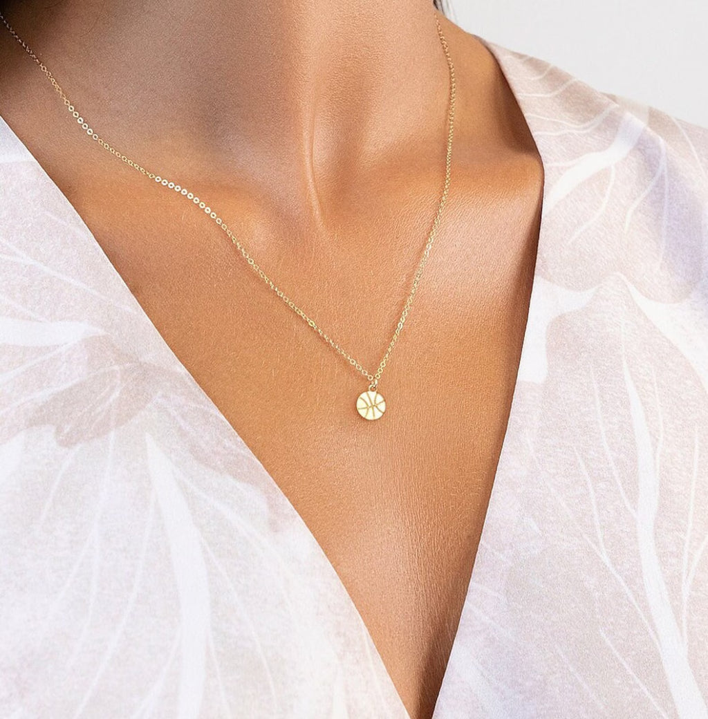 Basketball Charm 925 Sterling Silver Pendant