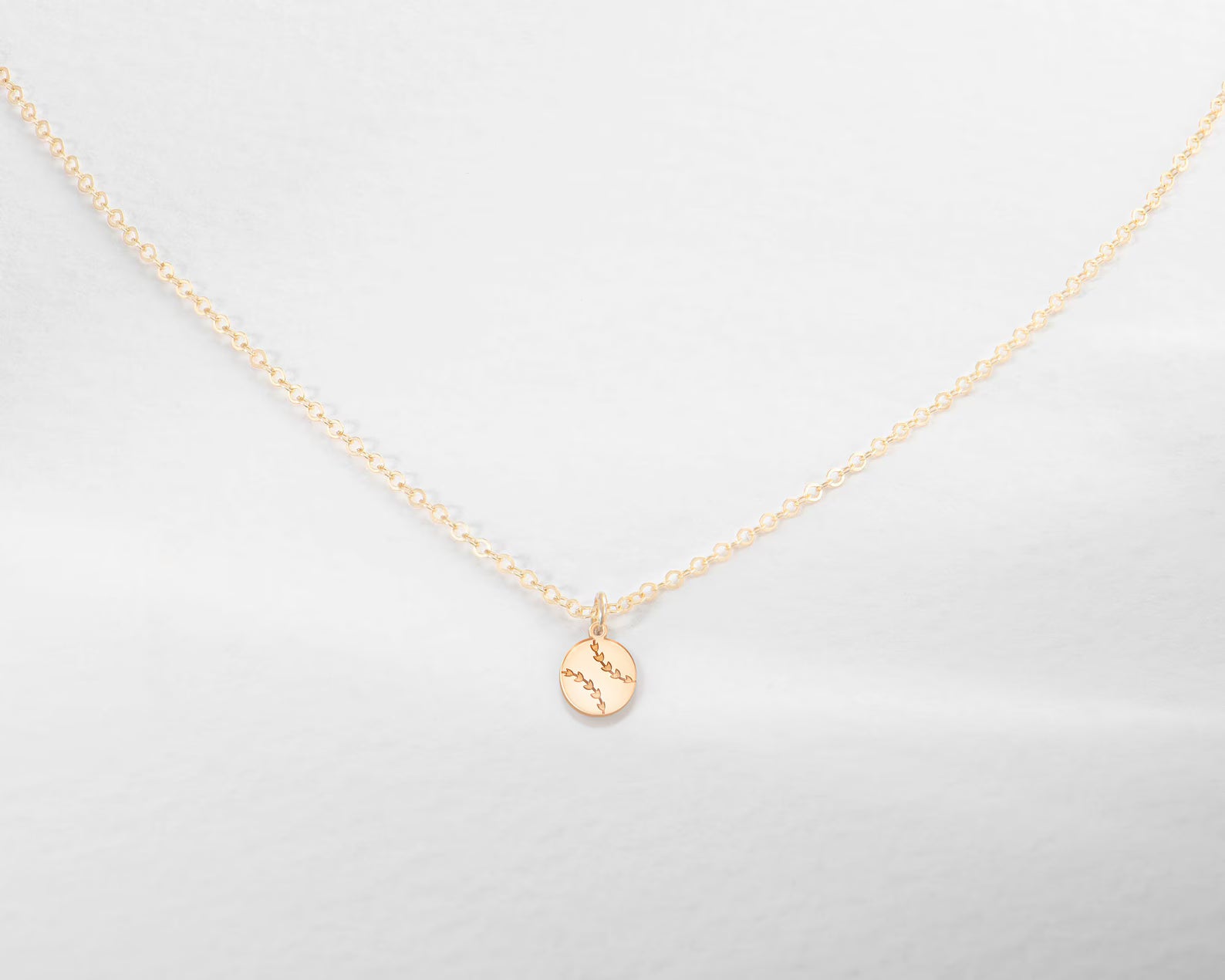 Mini Baseball Dainty 925 Sterling Silver Pendant