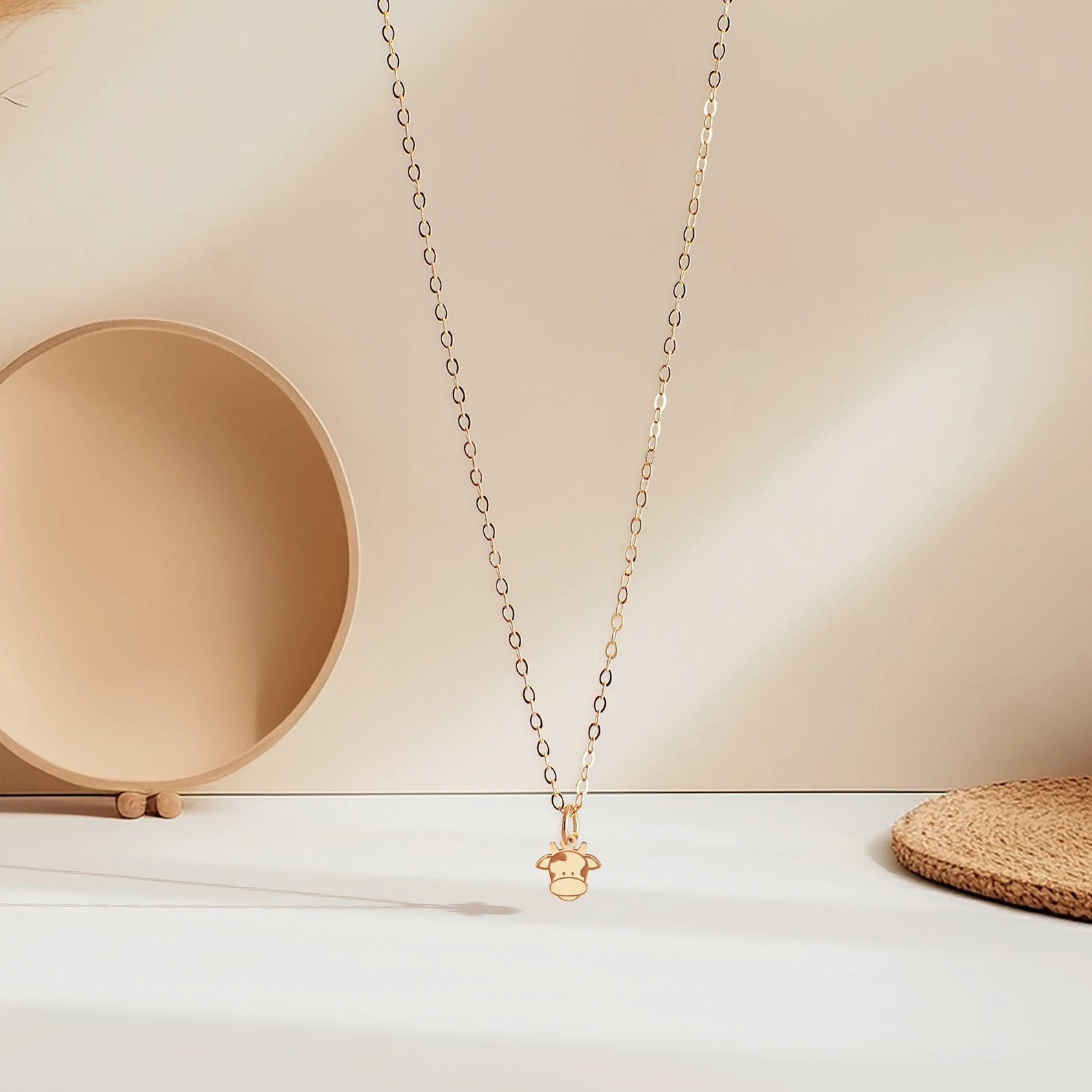 Cute Cow Charm 925 Sterling Silver Pendant