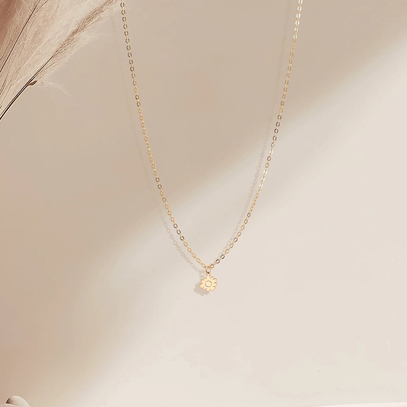 Hand Drawn Daisy Flower 925 Sterling Silver Pendant