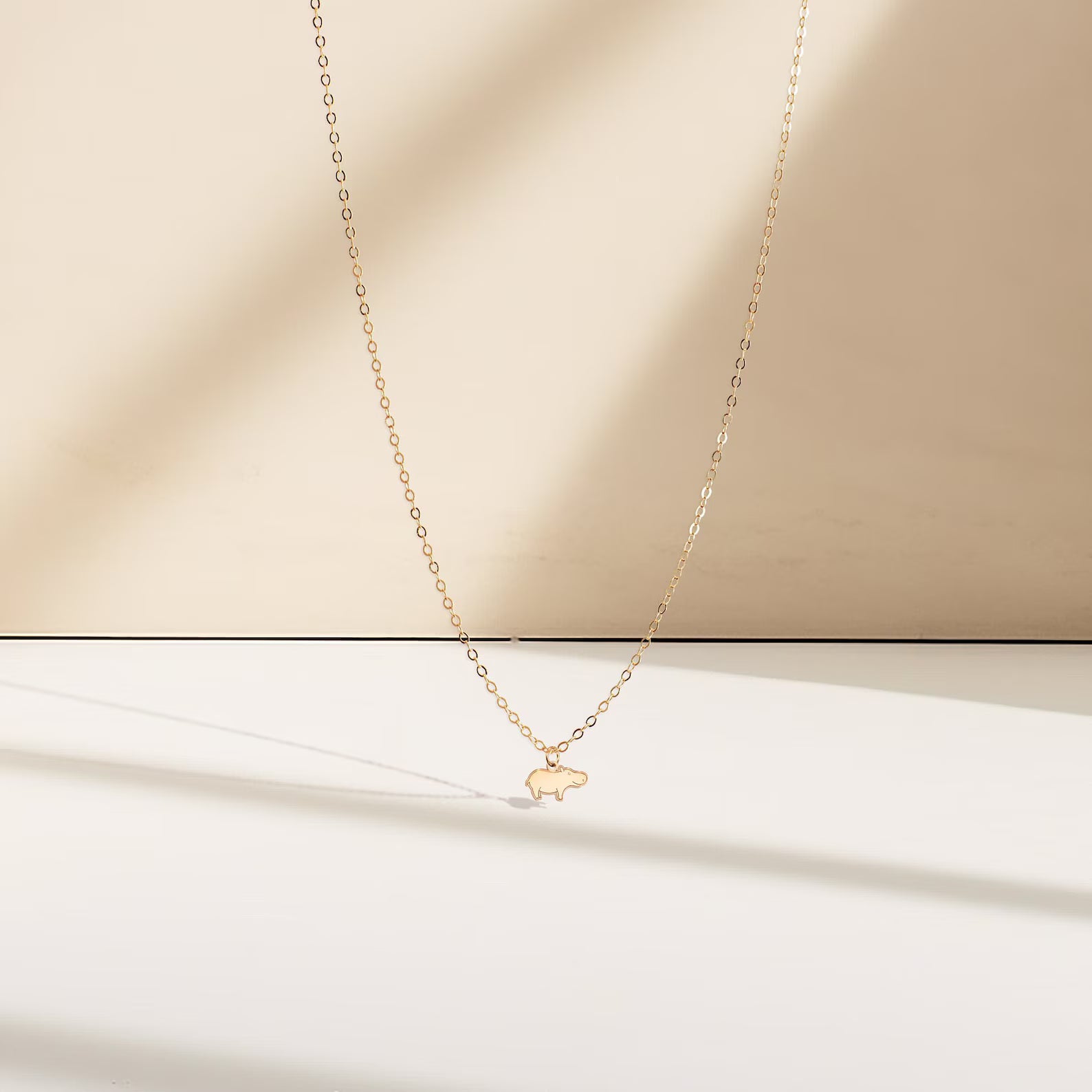 Strong and Patient Hippo 925 Sterling Silver Pendant