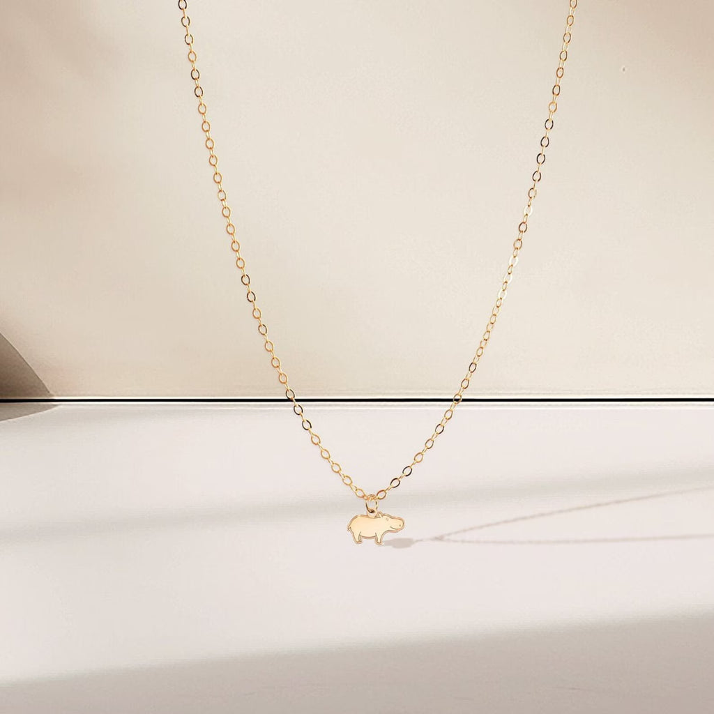 Strong and Patient Hippo 925 Sterling Silver Pendant