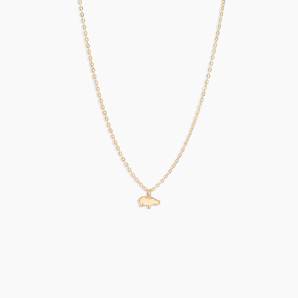 Strong and Patient Hippo 925 Sterling Silver Pendant