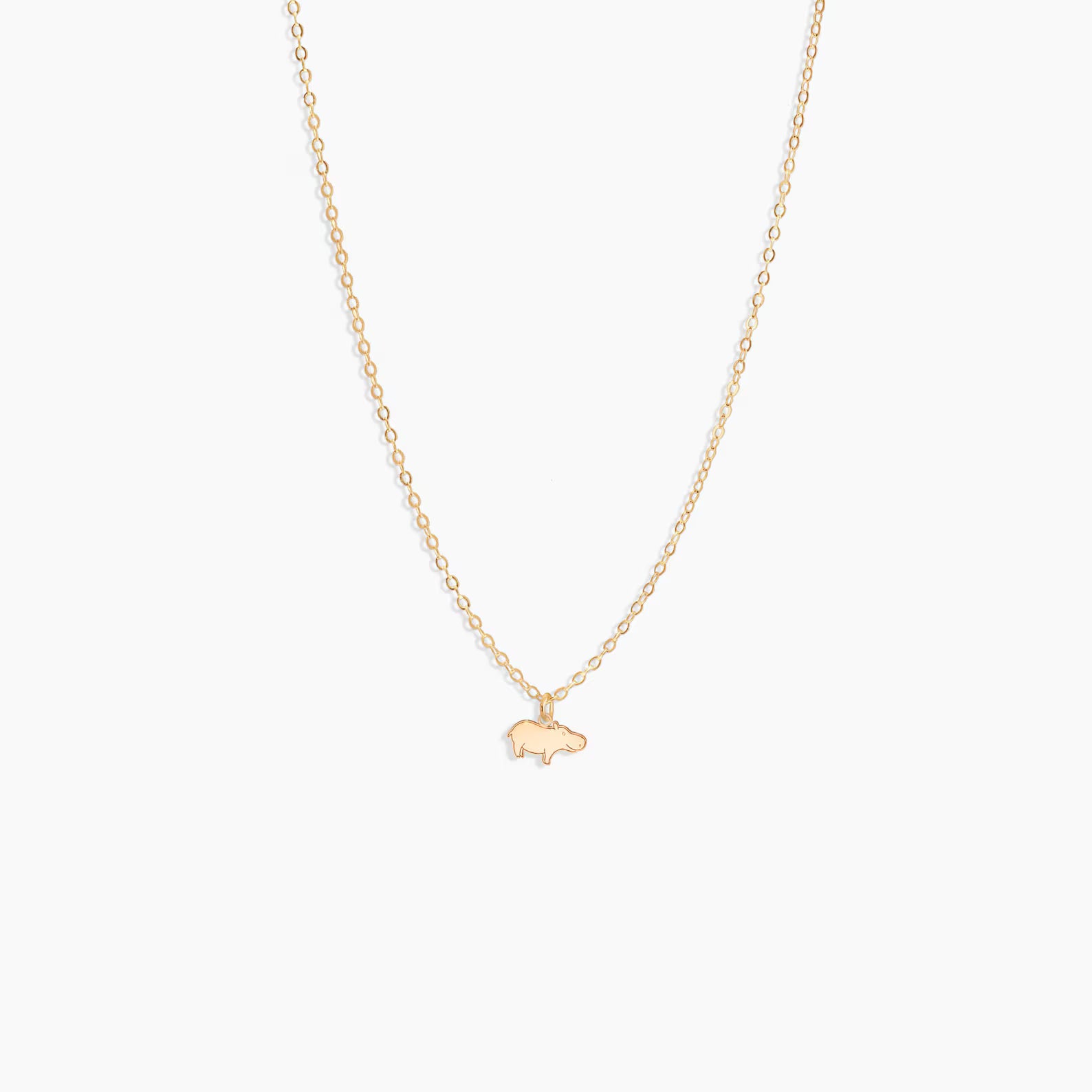 Strong and Patient Hippo 925 Sterling Silver Pendant