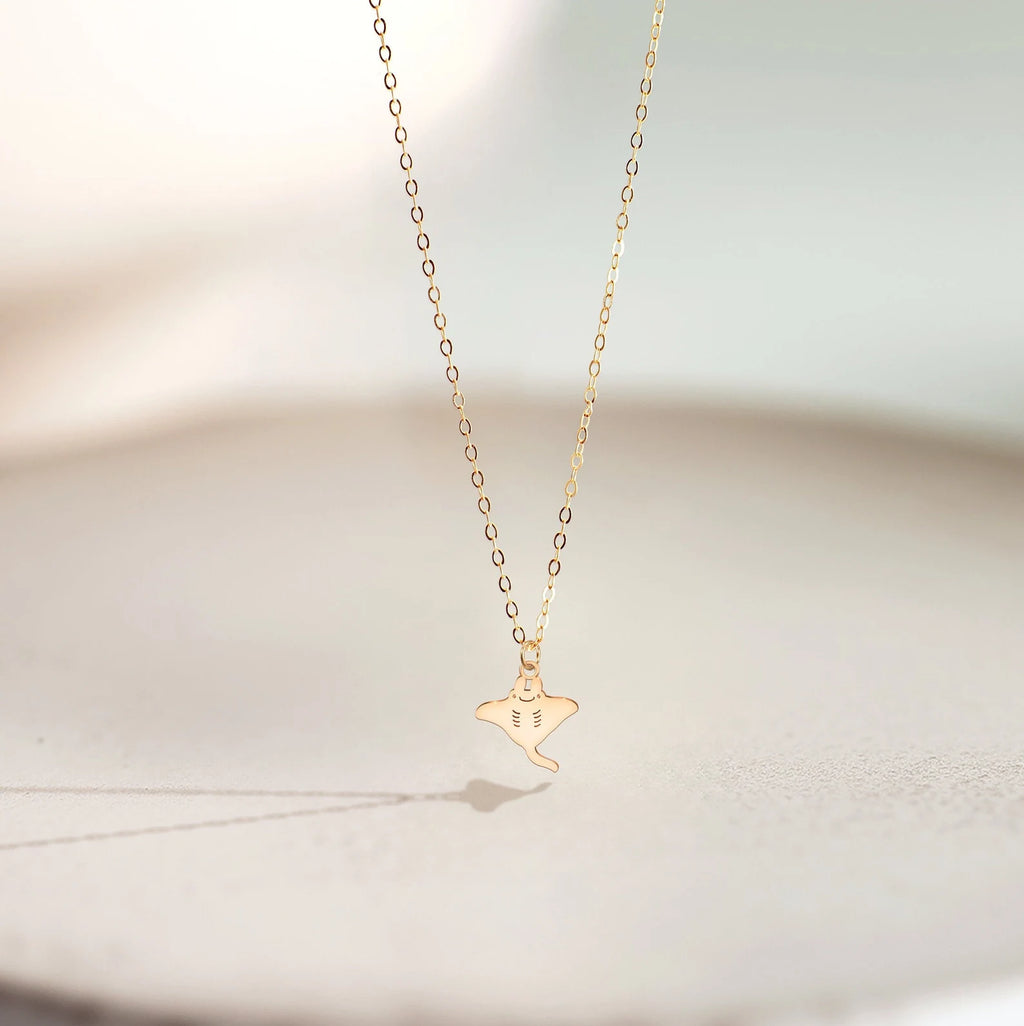 Manta Ray Necklace Stingray 925 Sterling Silver Pendant