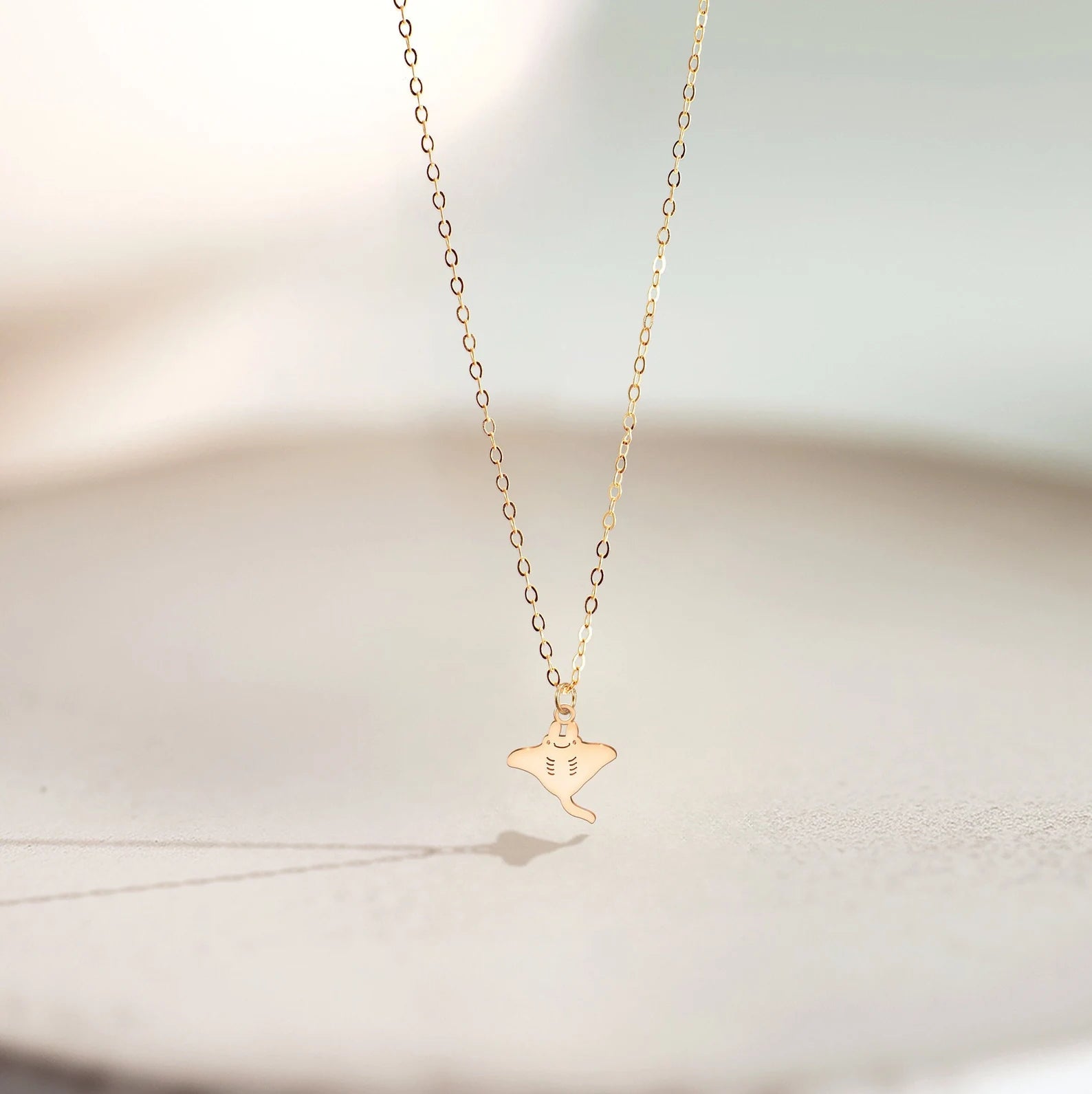 Manta Ray Necklace Stingray 925 Sterling Silver Pendant