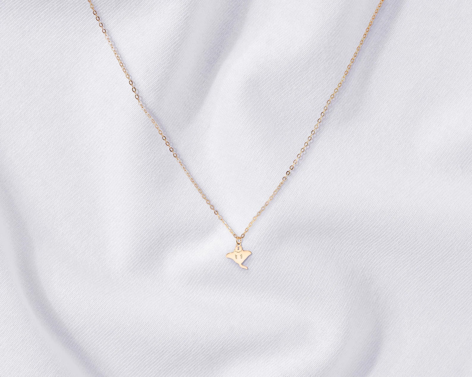 Manta Ray Necklace Stingray 925 Sterling Silver Pendant