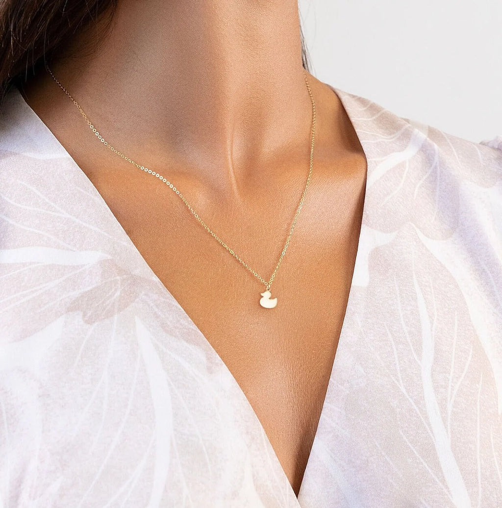 Rubber Ducky Dainty 925 Sterling Silver Pendant