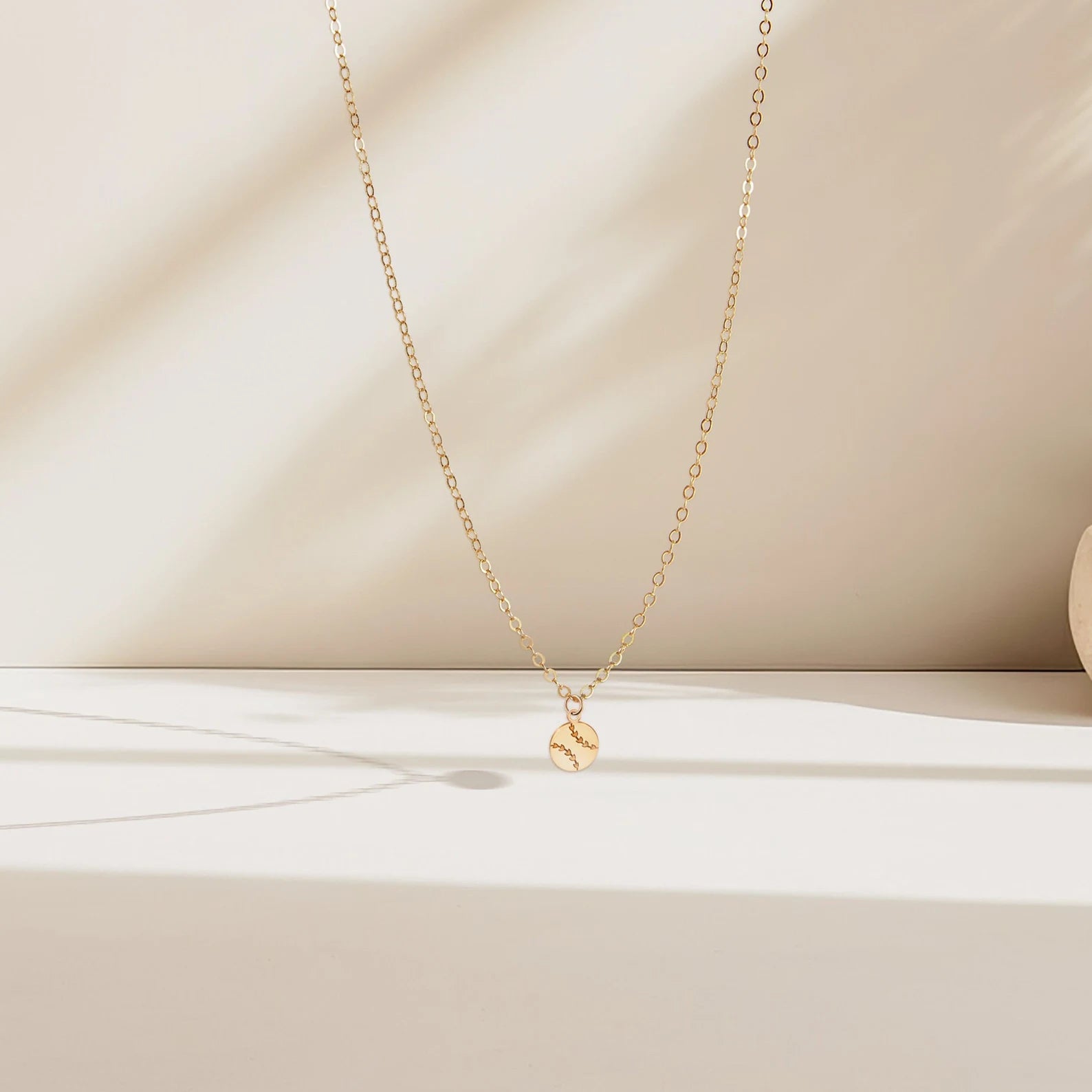 Mini Baseball Dainty 925 Sterling Silver Pendant