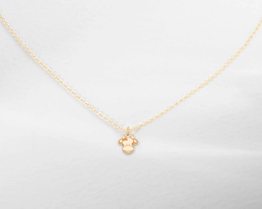 Cute Cow Charm 925 Sterling Silver Pendant