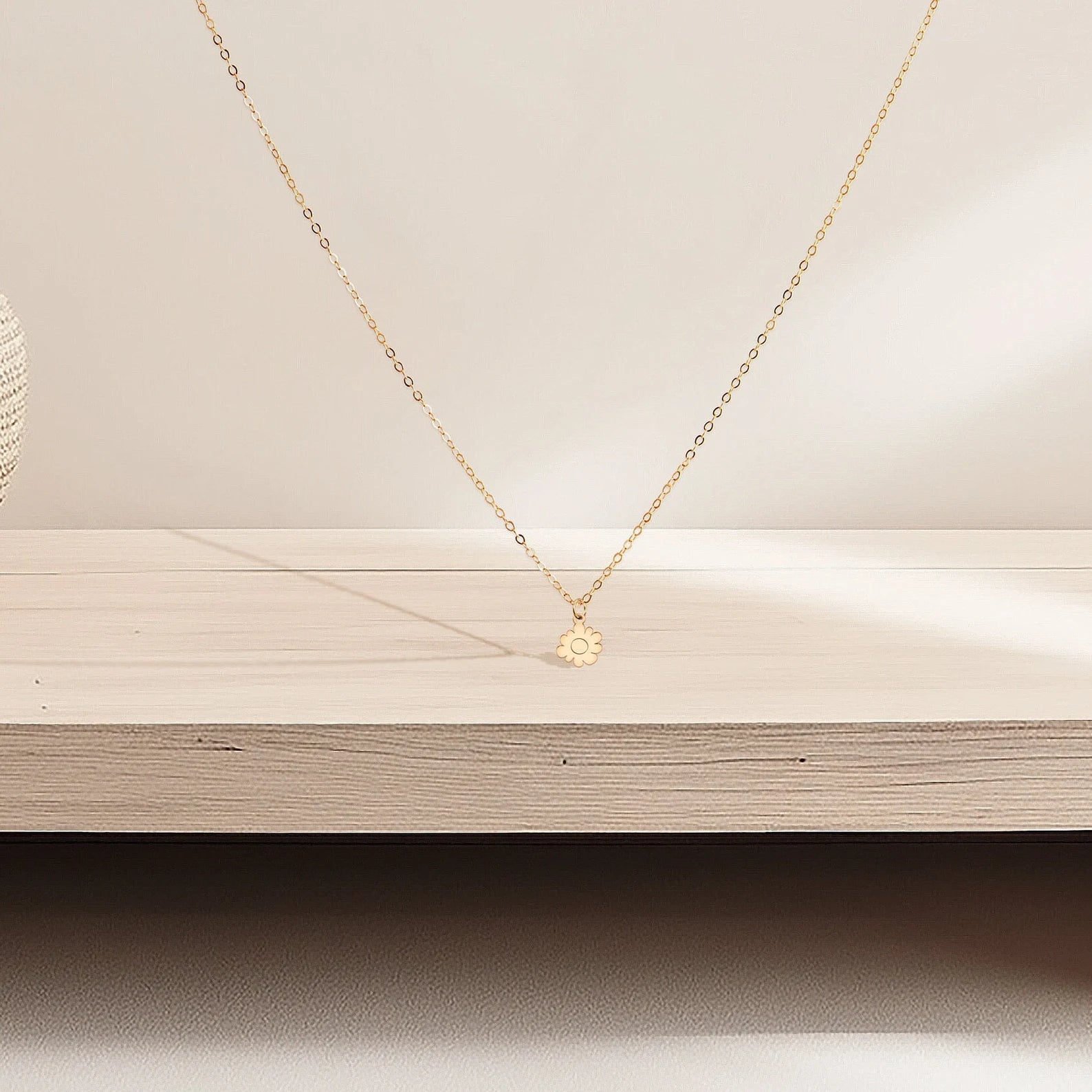 Hand Drawn Daisy Flower 925 Sterling Silver Pendant