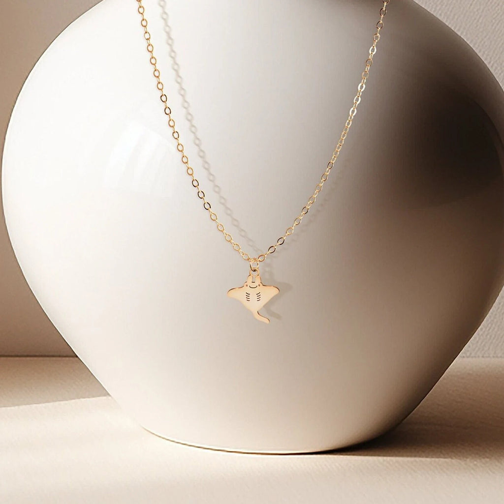Manta Ray Necklace Stingray 925 Sterling Silver Pendant