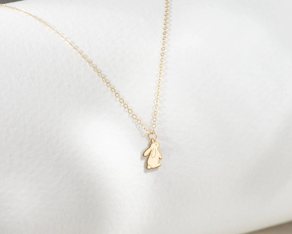 Dainty Bunny Necklace 925 Sterling Silver Pendant