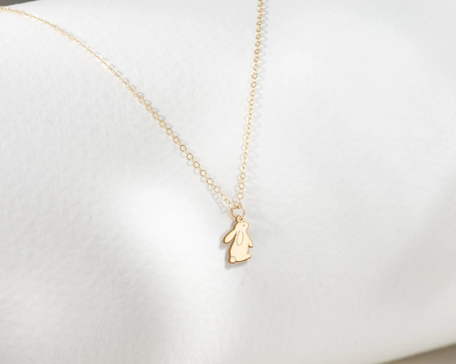 Dainty Bunny Necklace 925 Sterling Silver Pendant
