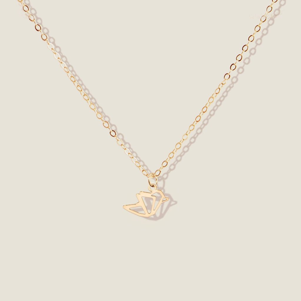 Origami Bird 925 Sterling Silver Pendant