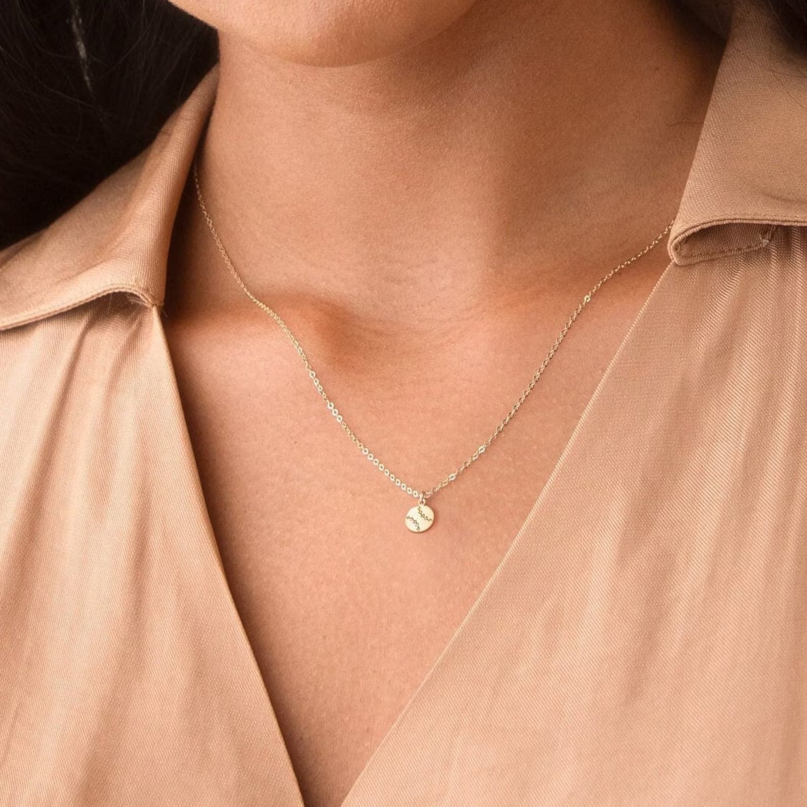 Mini Baseball Dainty 925 Sterling Silver Pendant