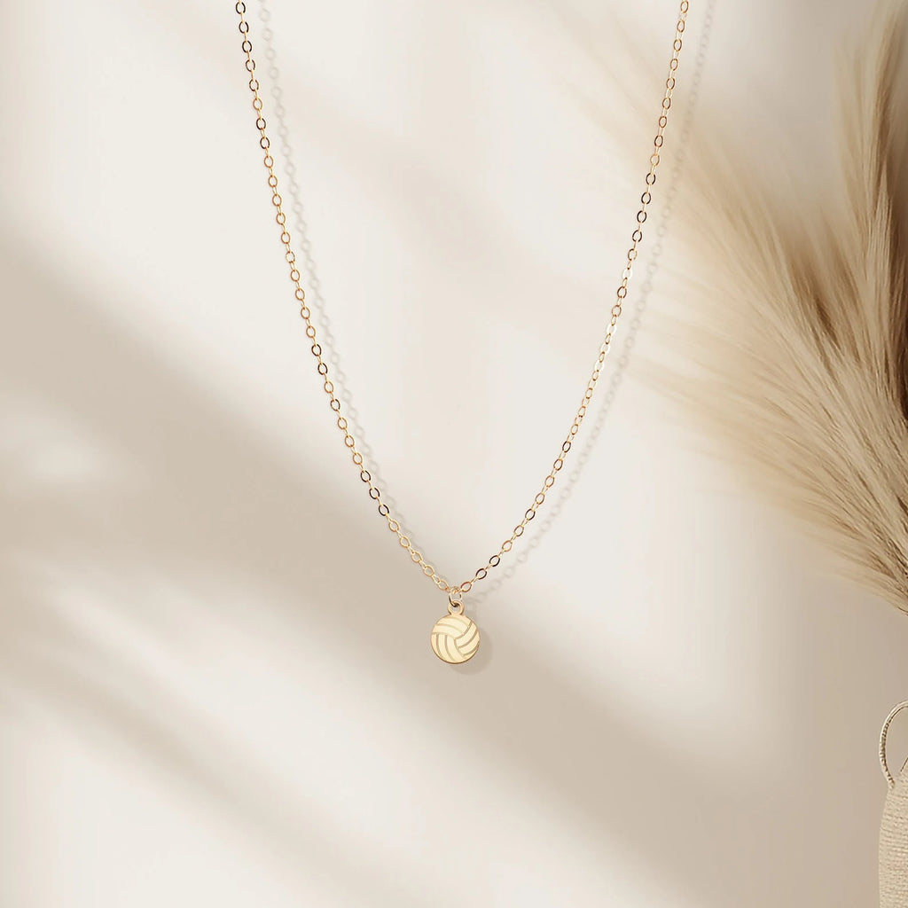 Volleyball Necklace Sports Jewellery 925 Sterling Silver Pendant