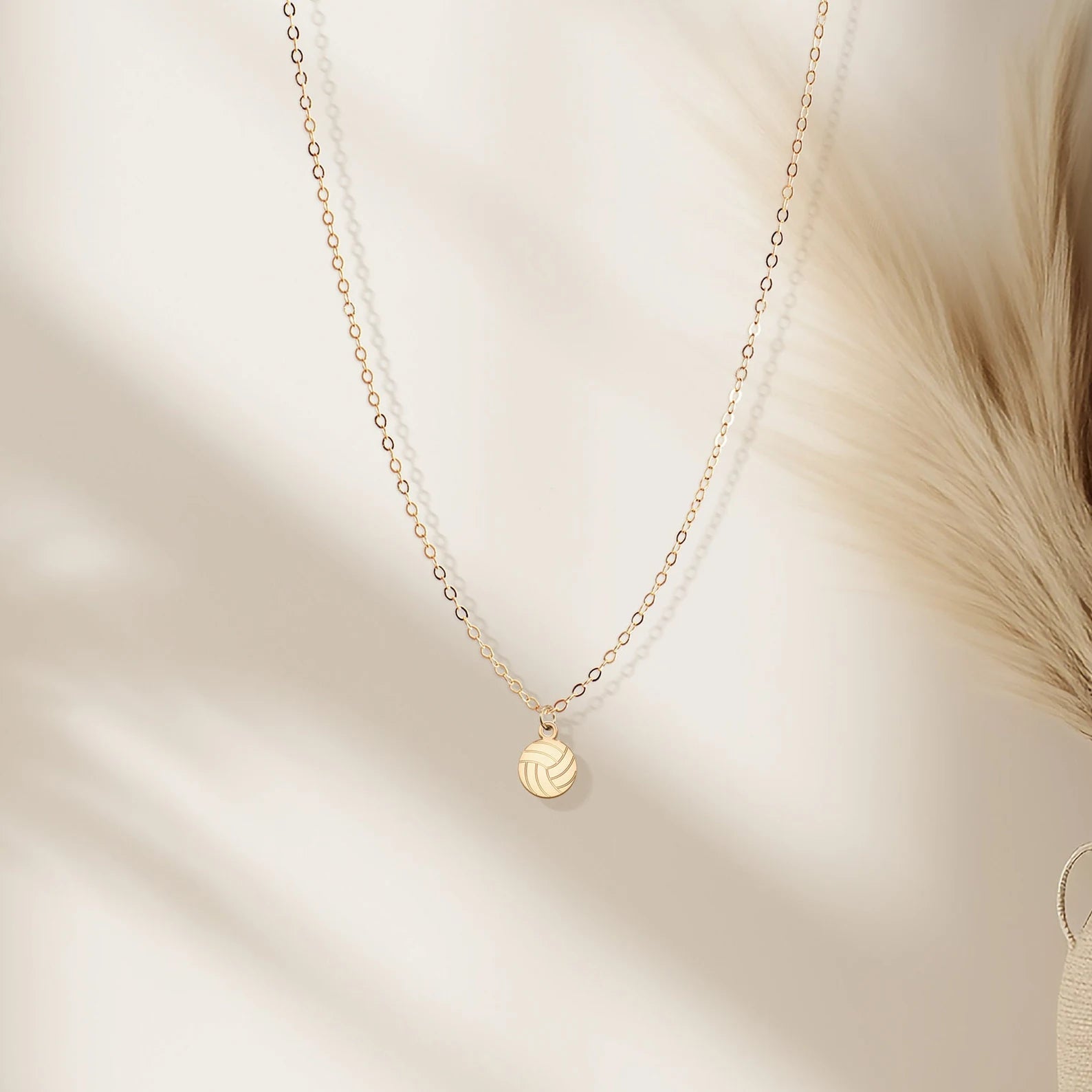 Volleyball Necklace Sports Jewellery 925 Sterling Silver Pendant