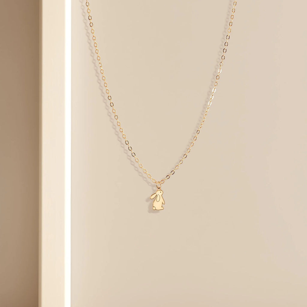 Dainty Bunny Necklace 925 Sterling Silver Pendant