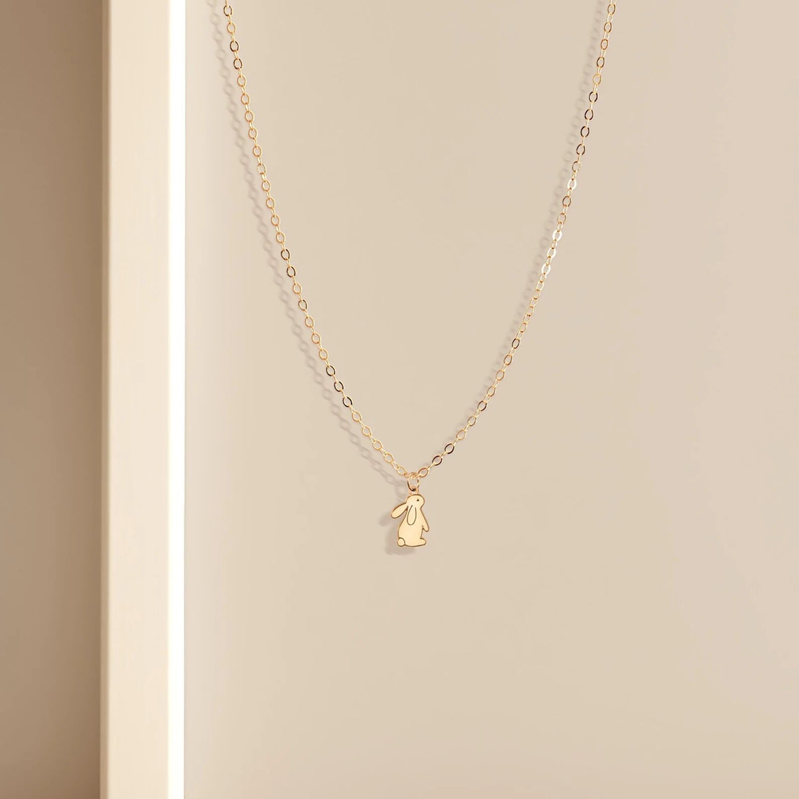 Dainty Bunny Necklace 925 Sterling Silver Pendant
