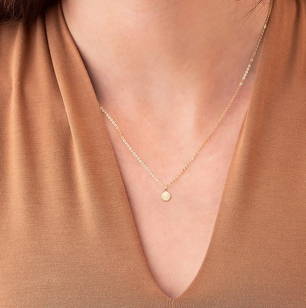 Volleyball Necklace Sports Jewellery 925 Sterling Silver Pendant