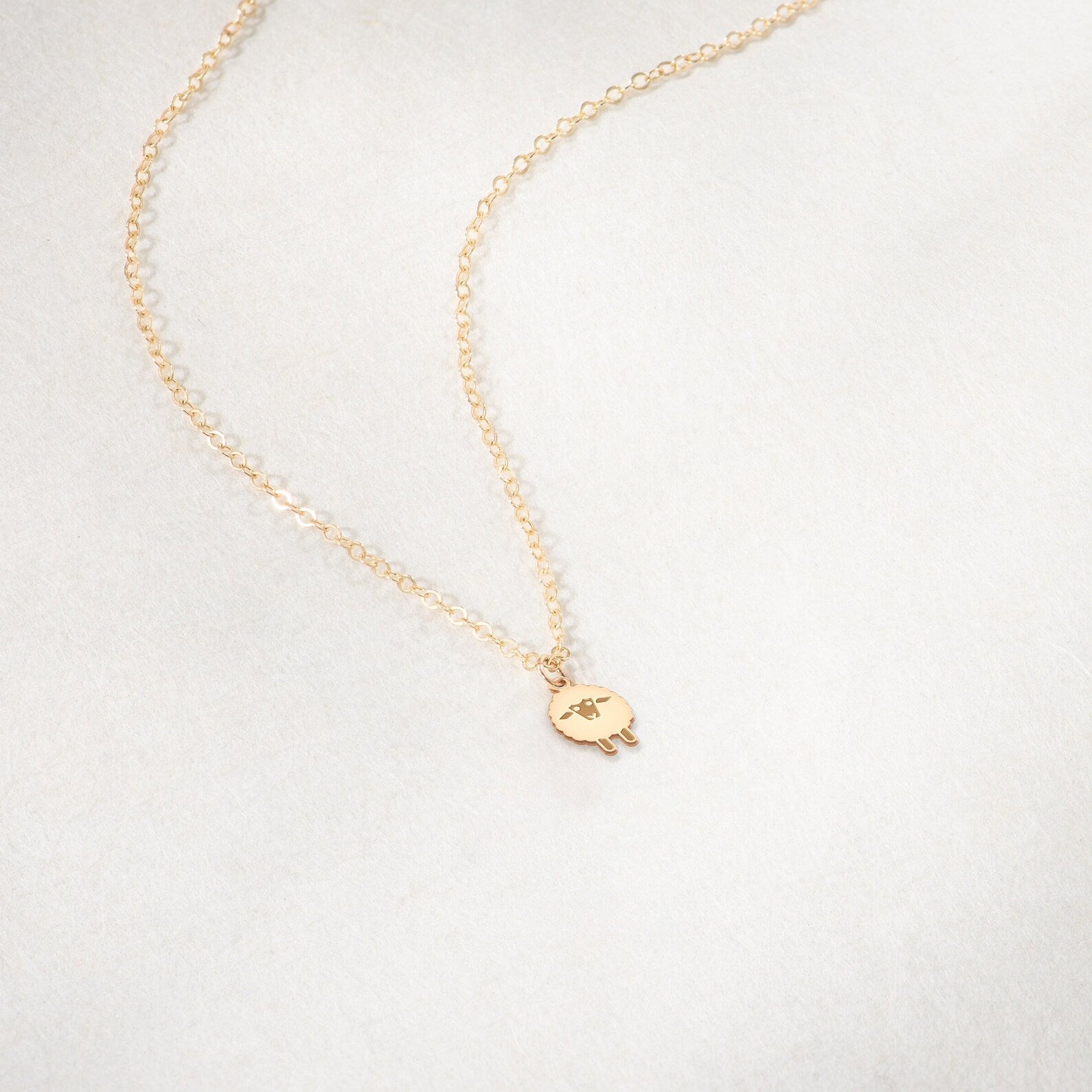 Sheep Pendant, Lamb 925 Sterling Silver Necklace for Women