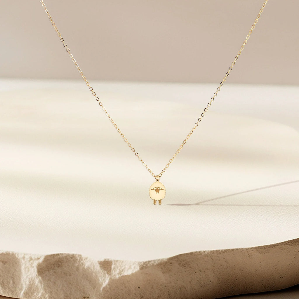 Sheep Pendant, Lamb 925 Sterling Silver Necklace for Women