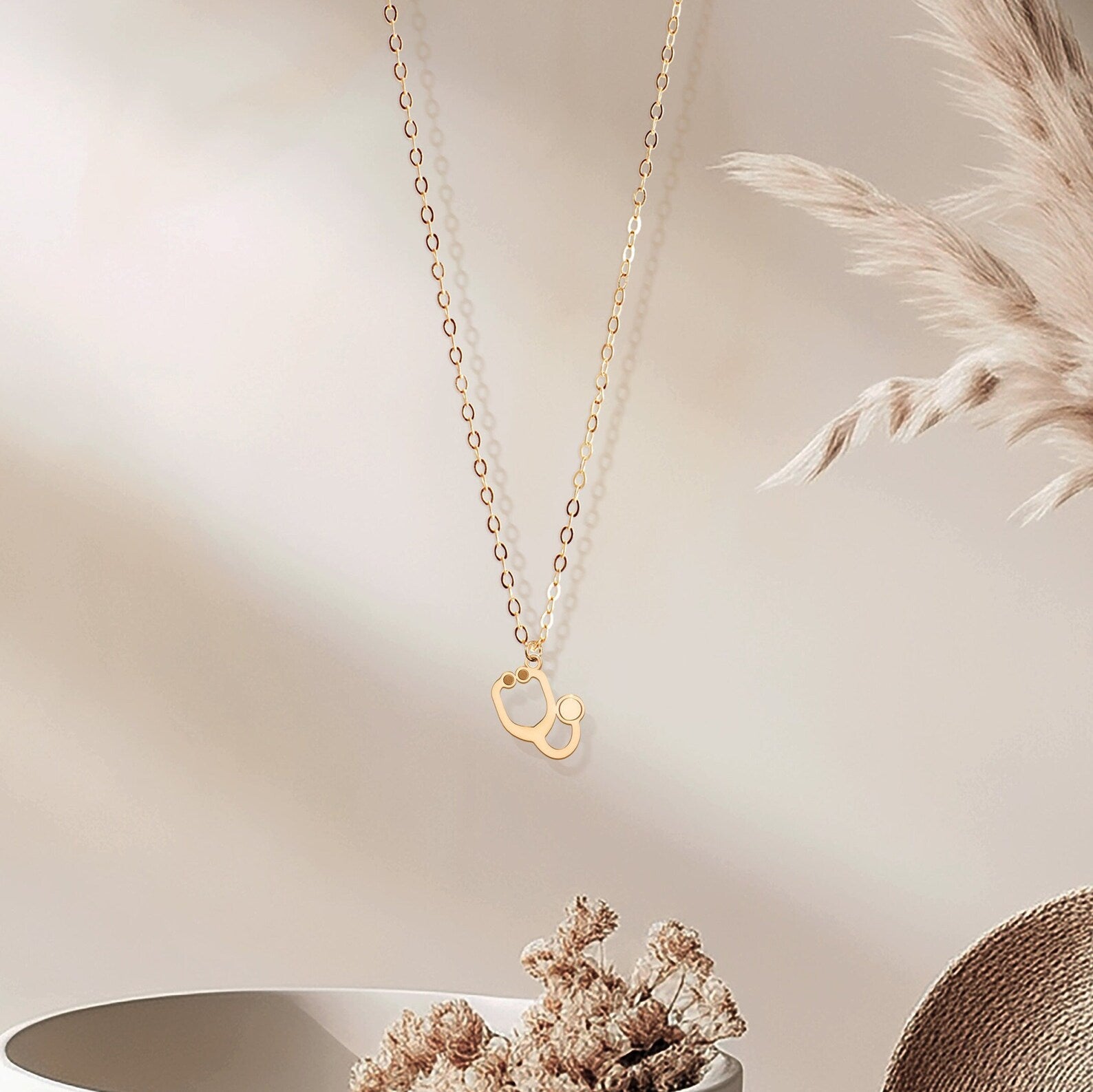 Stethoscope Doctor 925 Sterling Silver Pendant