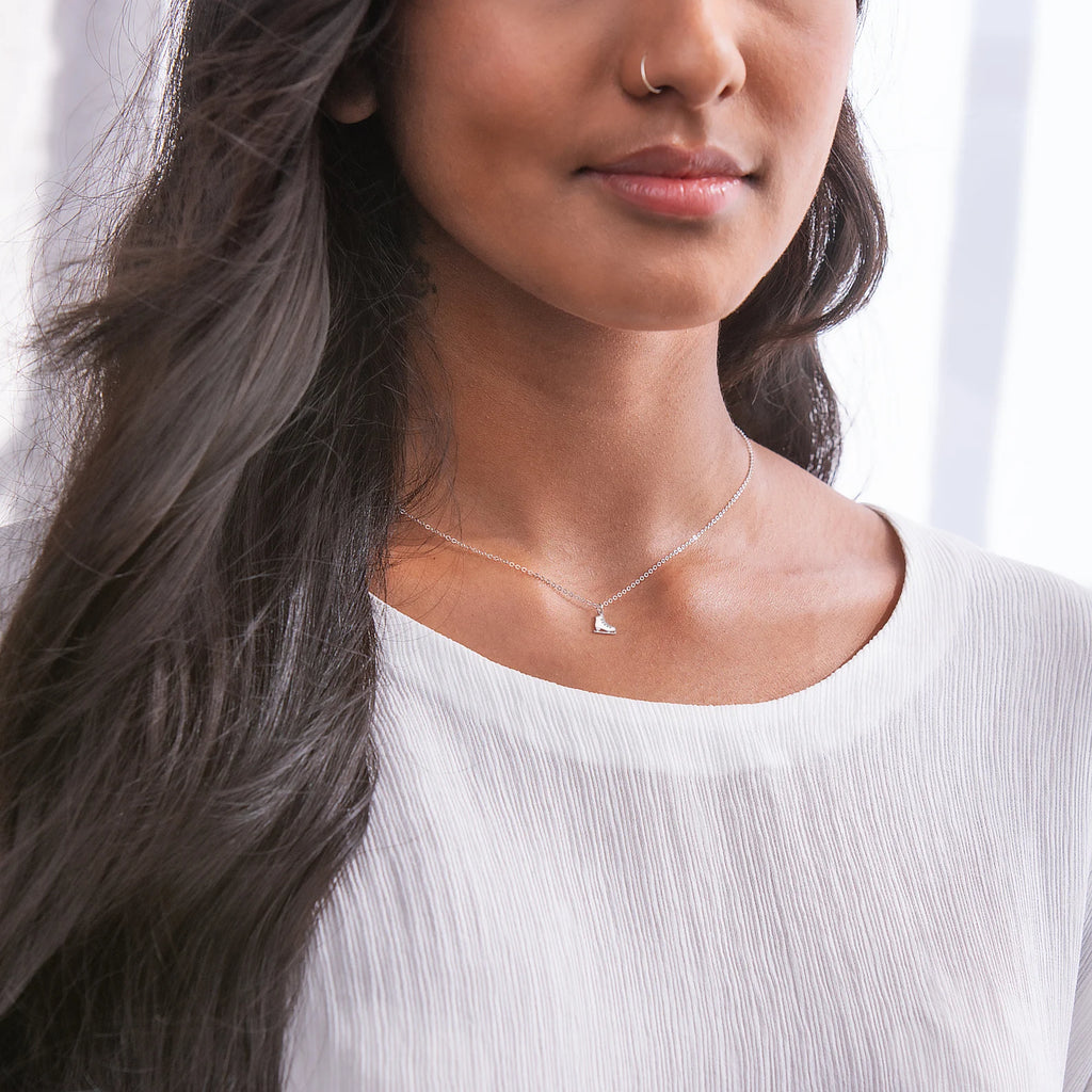 Figure Skating Ice Skate Wintertime Charm 925 Sterling Silver Pendant