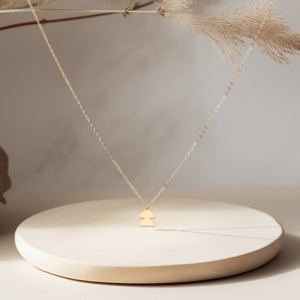 Geometry 2 Domes 925 Sterling Silver Pendant