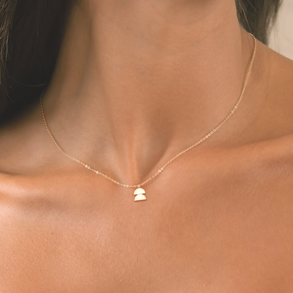 Geometry 2 Domes 925 Sterling Silver Pendant