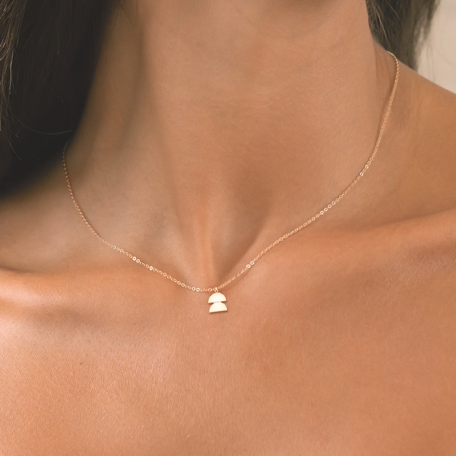 Geometry 2 Domes 925 Sterling Silver Pendant