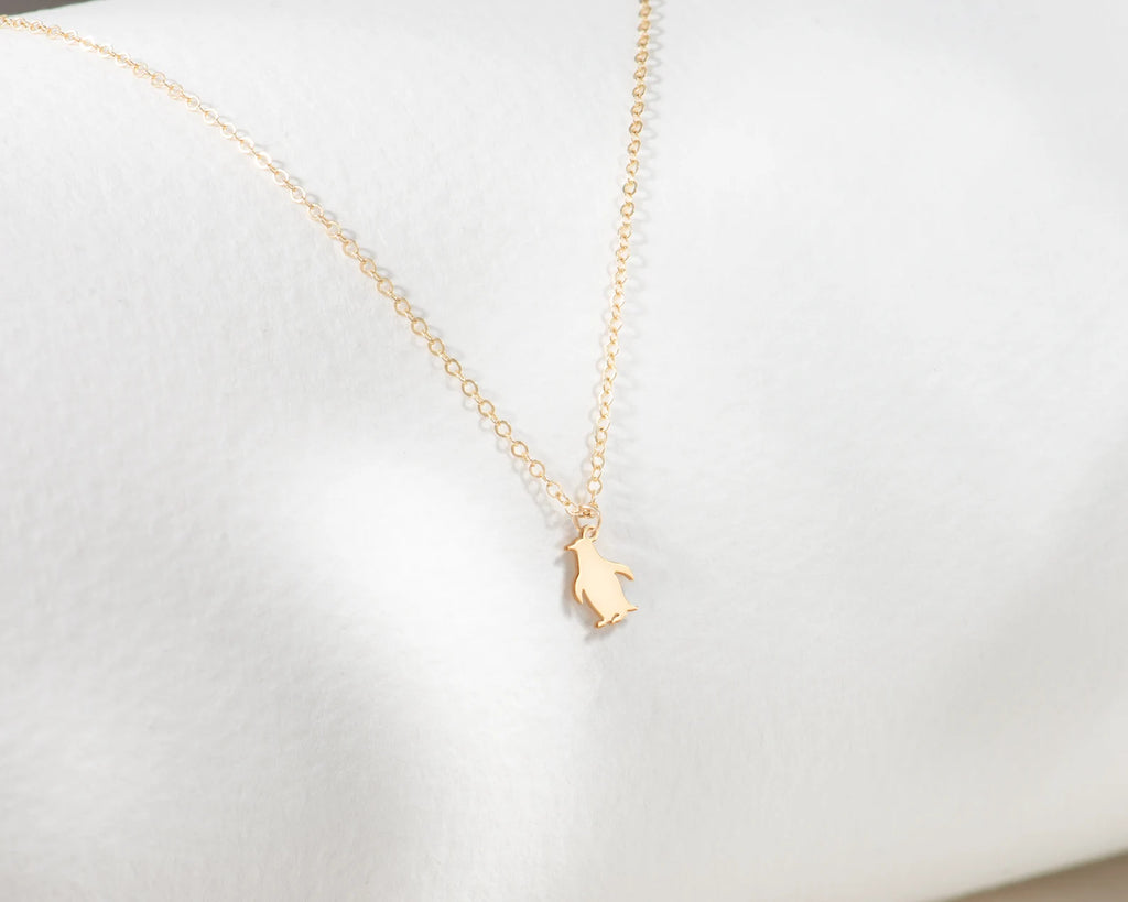 Penguin Charm Necklace 925 Sterling Silver Pendant