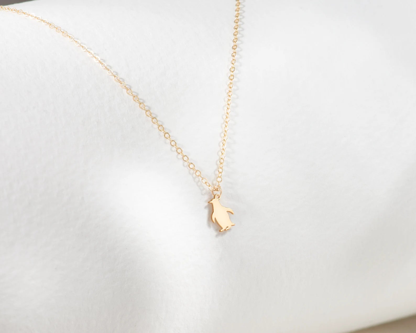 Penguin Charm Necklace 925 Sterling Silver Pendant