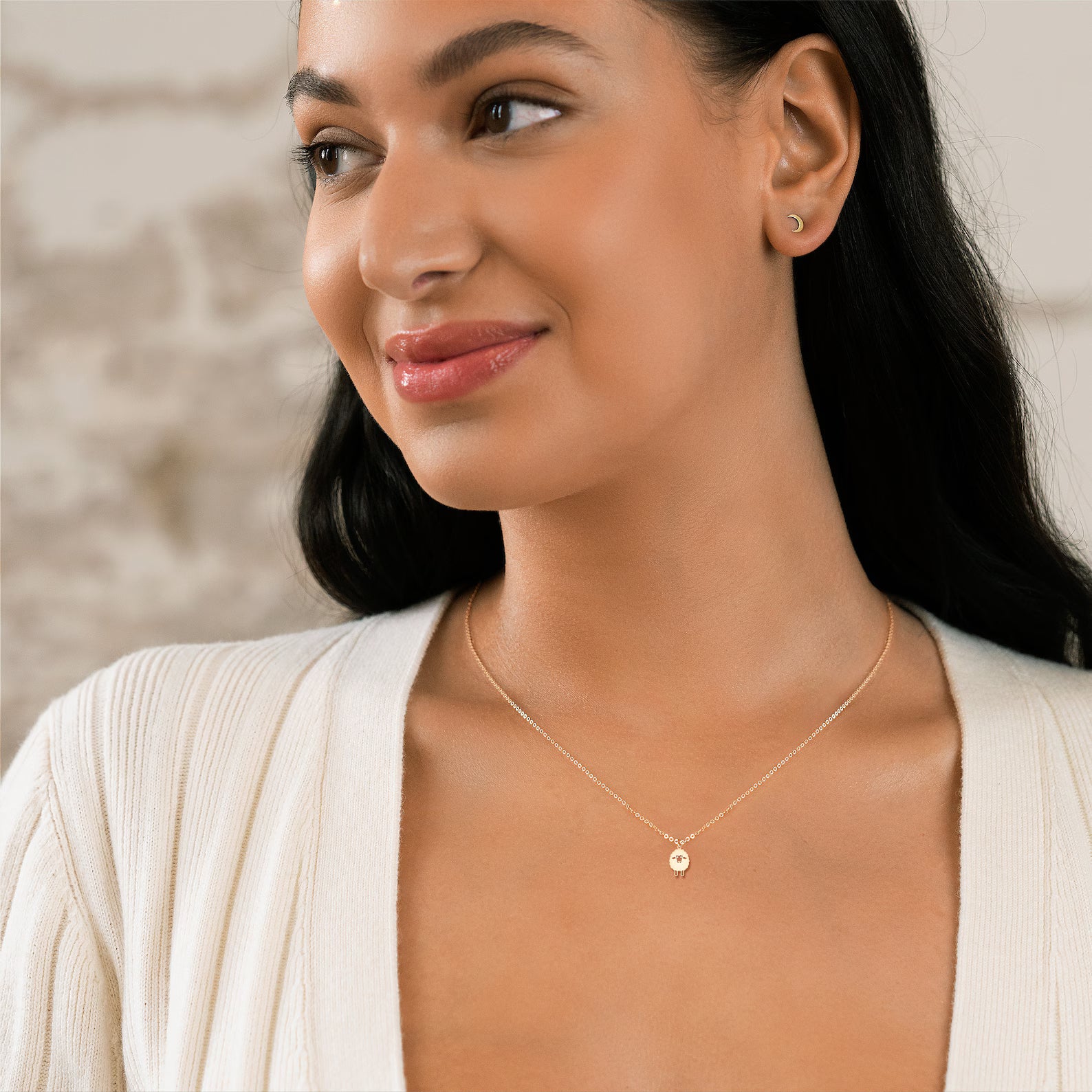 Sheep Pendant, Lamb 925 Sterling Silver Necklace for Women