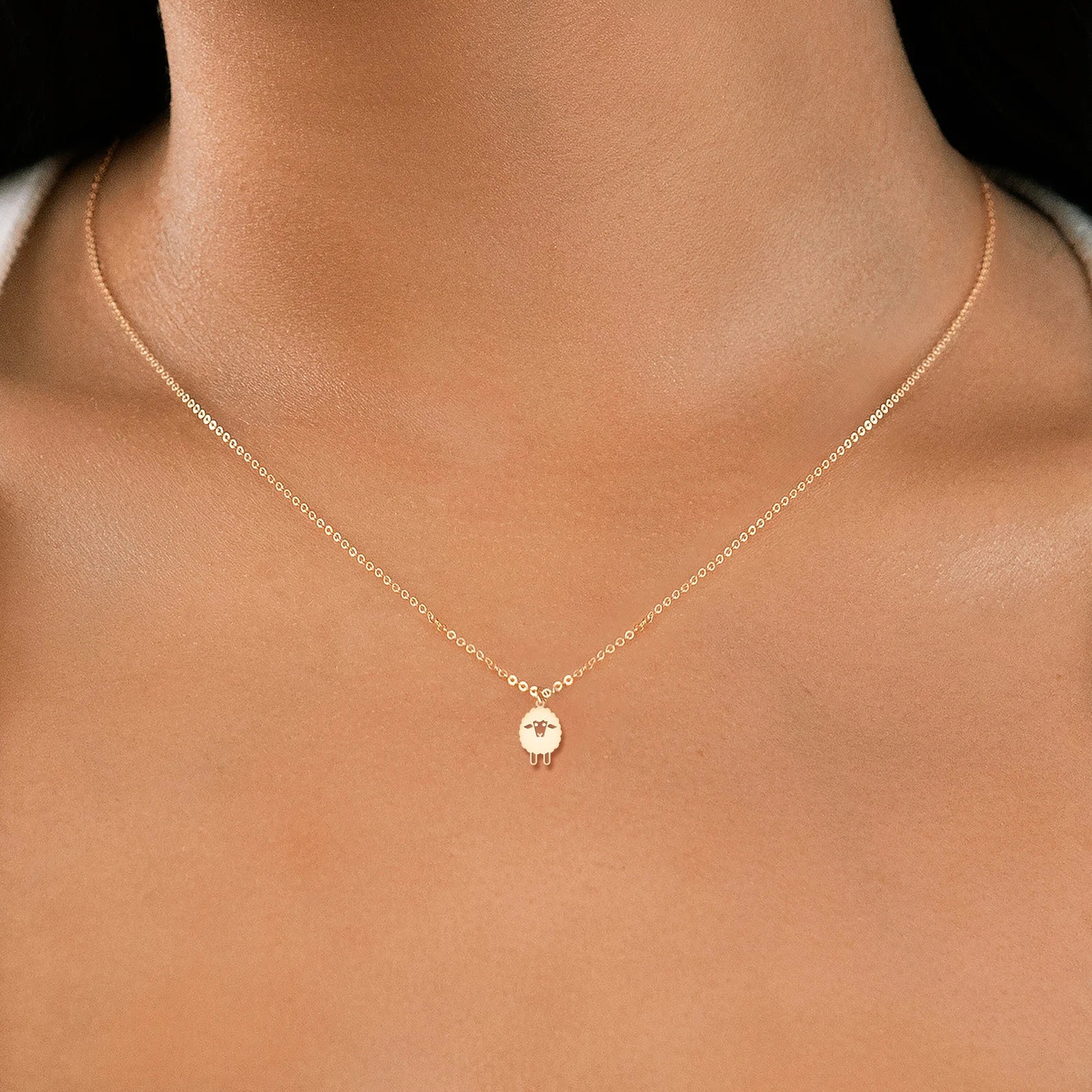 Sheep Pendant, Lamb 925 Sterling Silver Necklace for Women