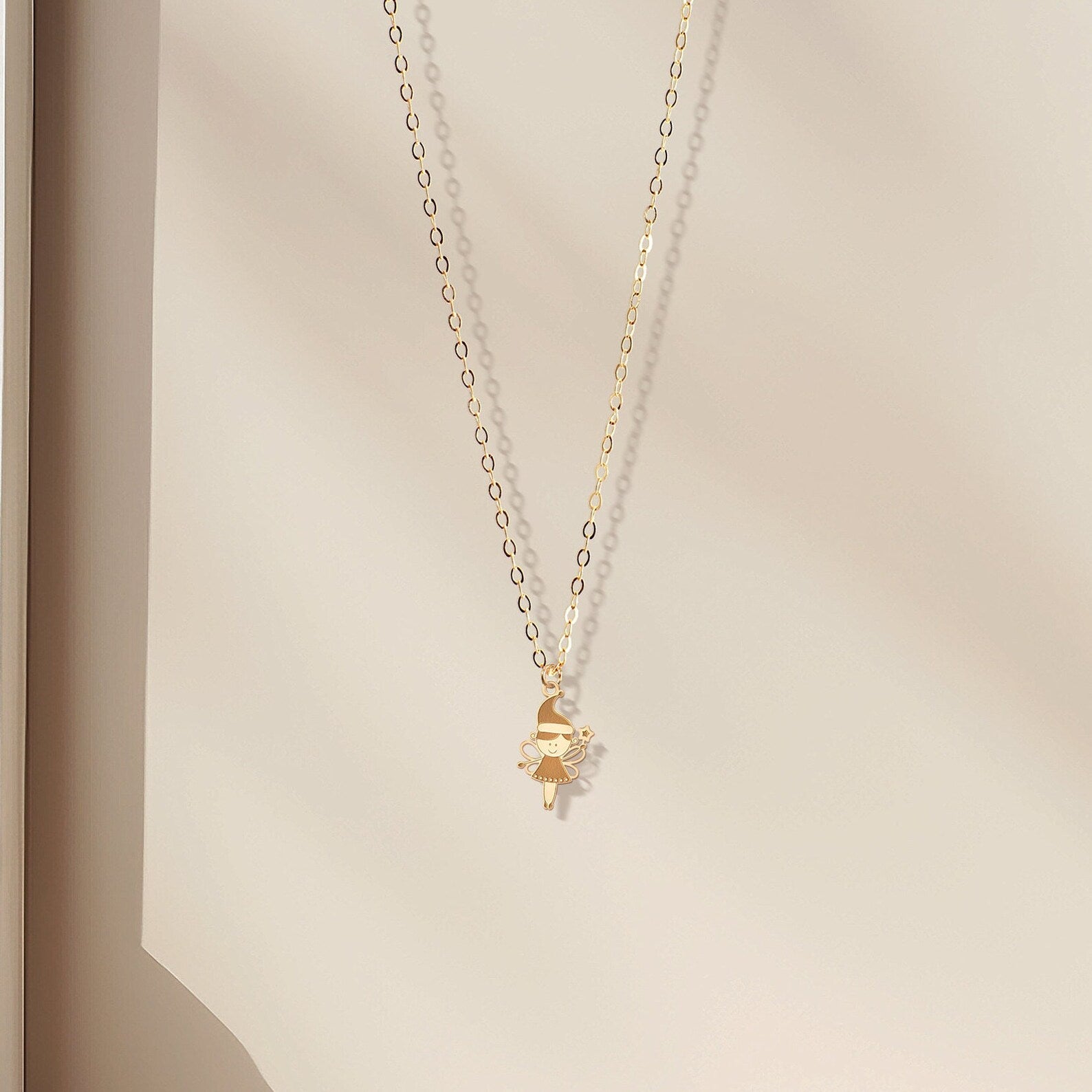 Tiny Girls Fairy 925 Sterling Silver Pendant