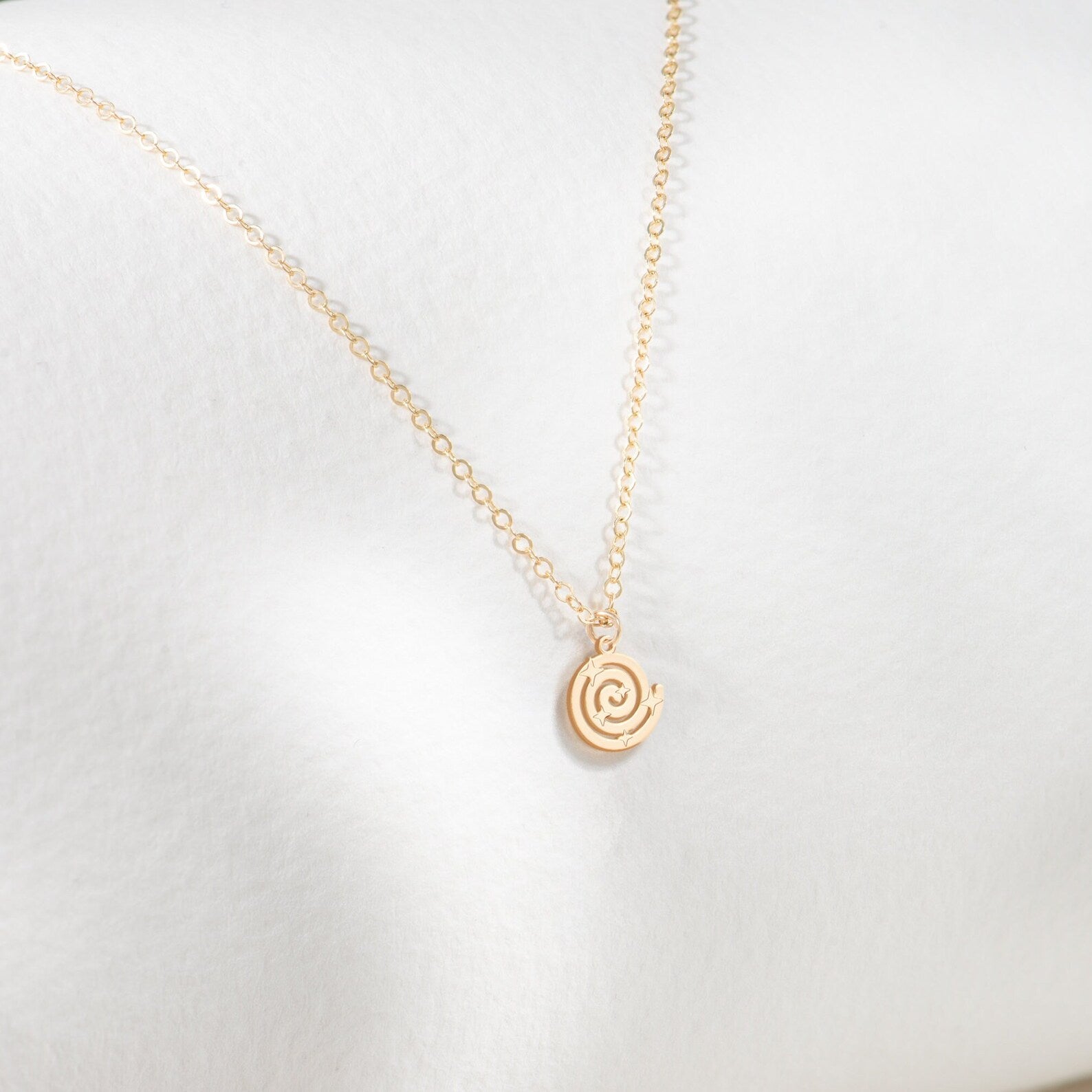 Celestial Spiral Stars 925 Sterling Silver Pendant