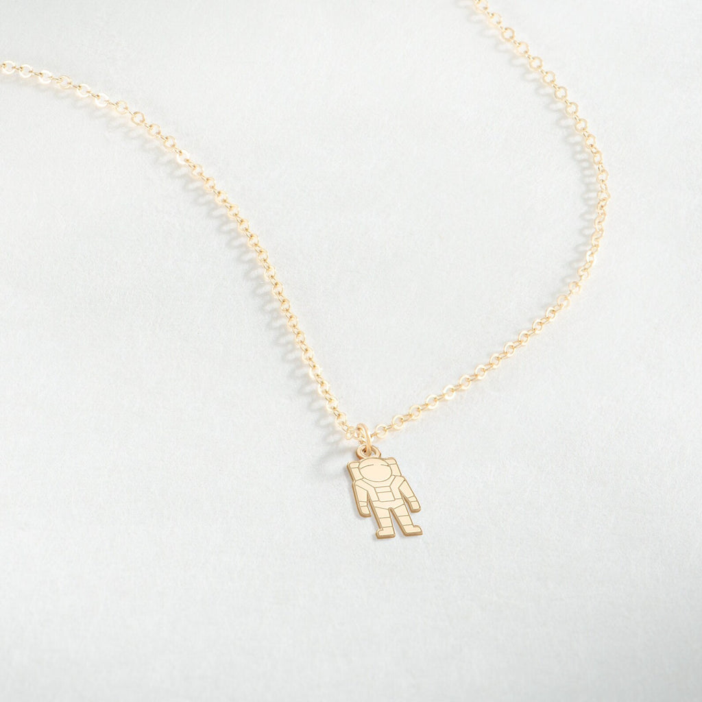 Standing Astronaut 925 Sterling Silver Pendant