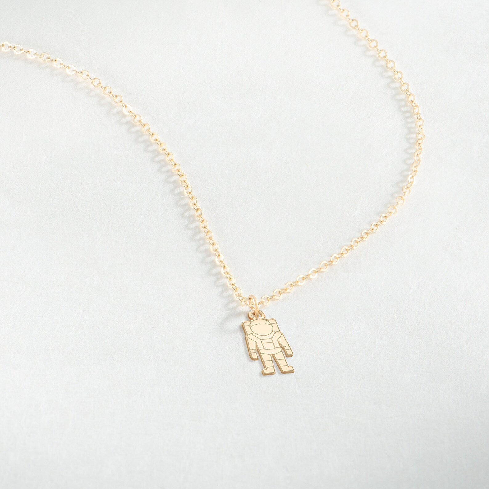 Standing Astronaut 925 Sterling Silver Pendant