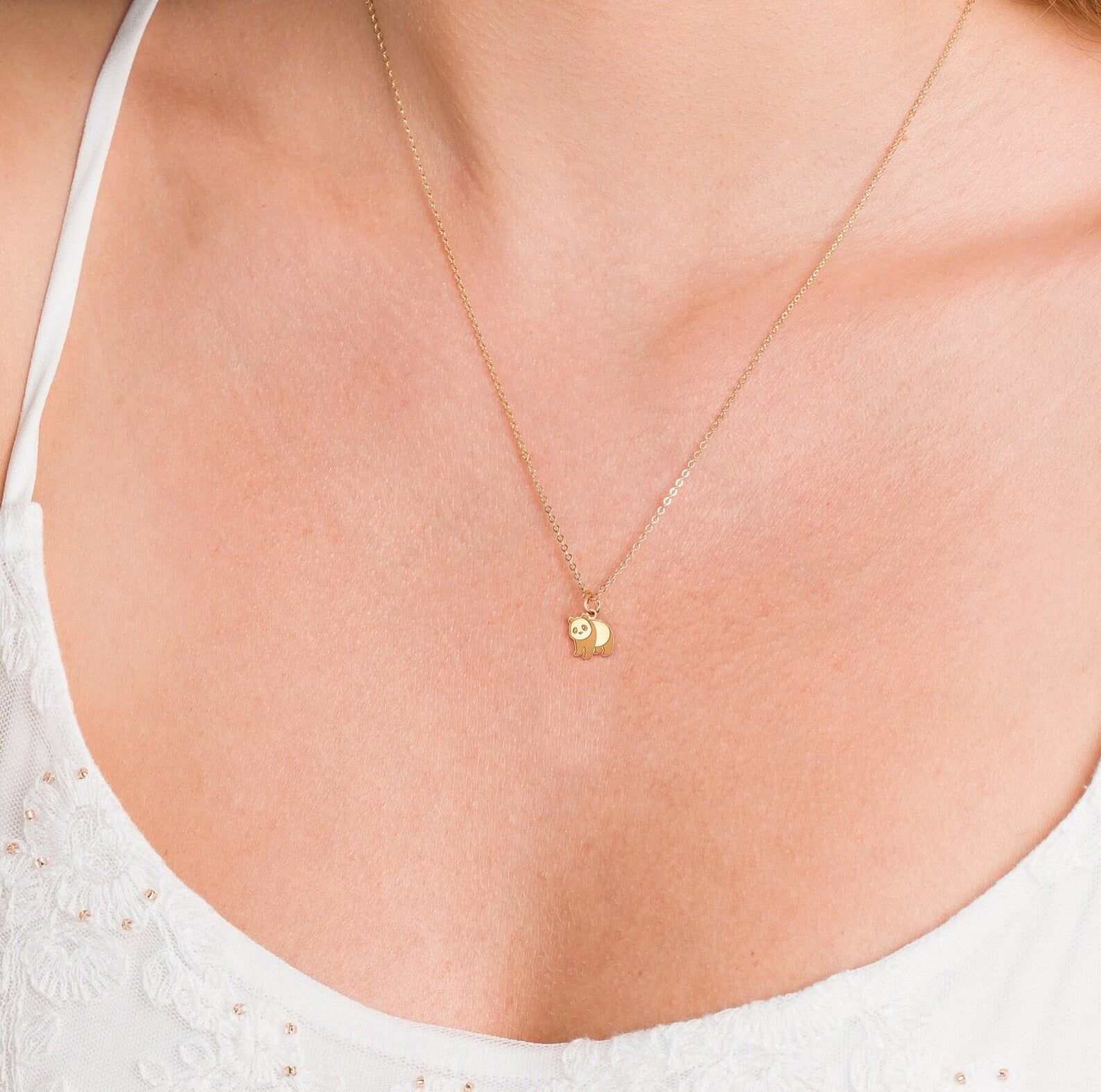 Panda Dainty Animal 925 Sterling Silver Pendant