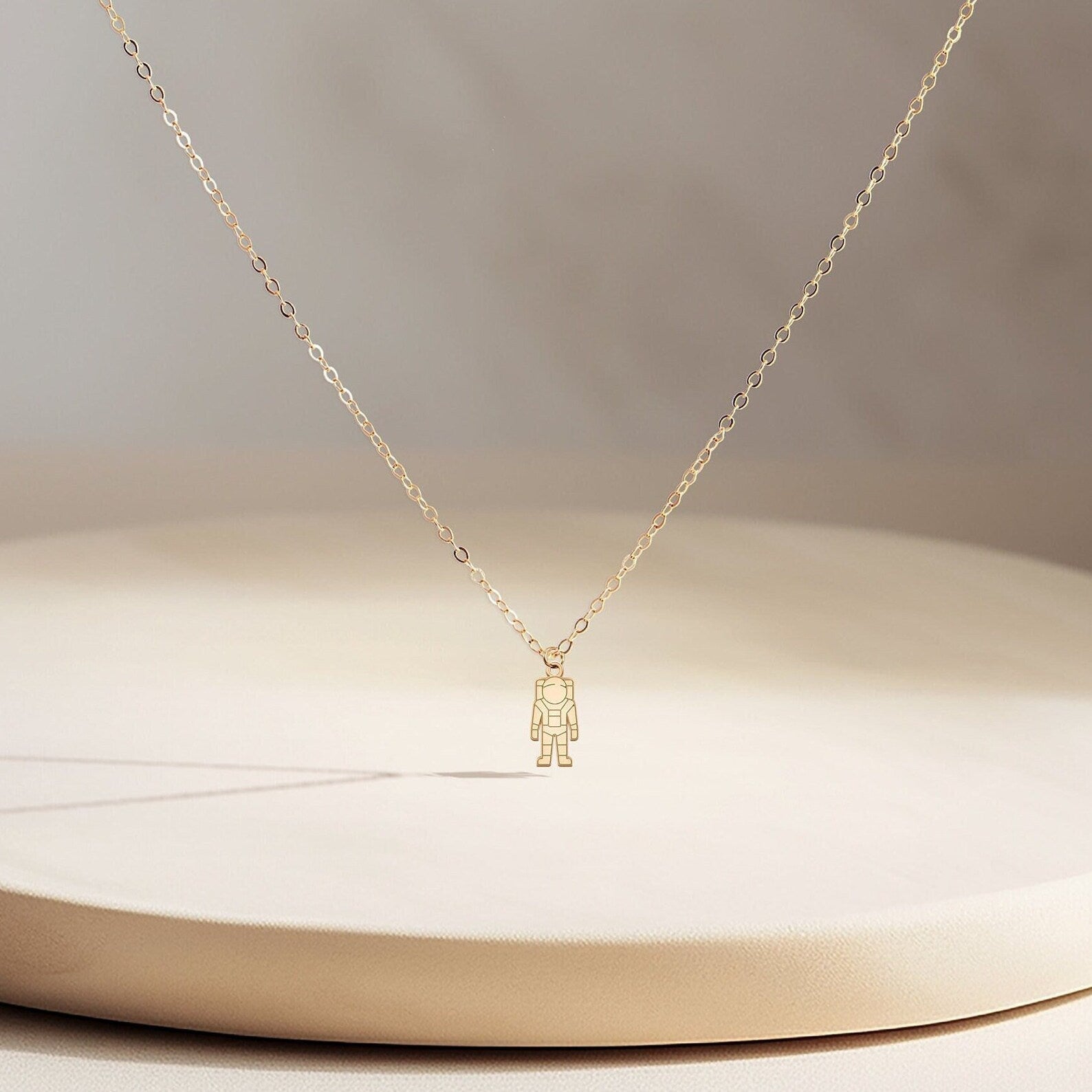 Standing Astronaut 925 Sterling Silver Pendant