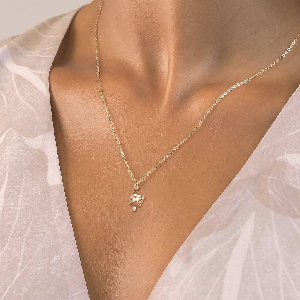 Tiny Girls Fairy 925 Sterling Silver Pendant