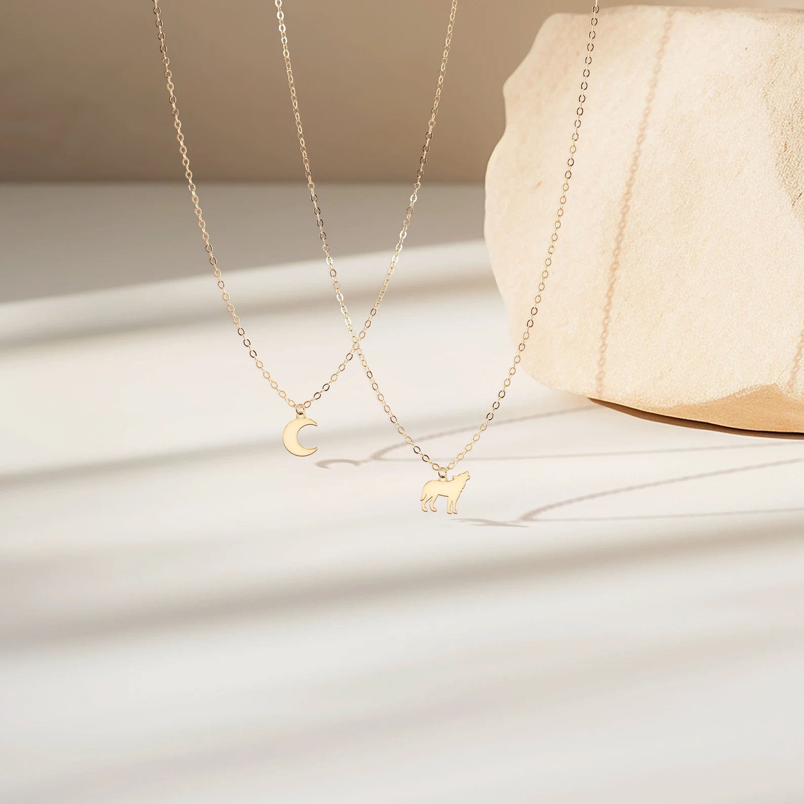 Wolf Animal Dainty 925 Sterling Silver Pendant