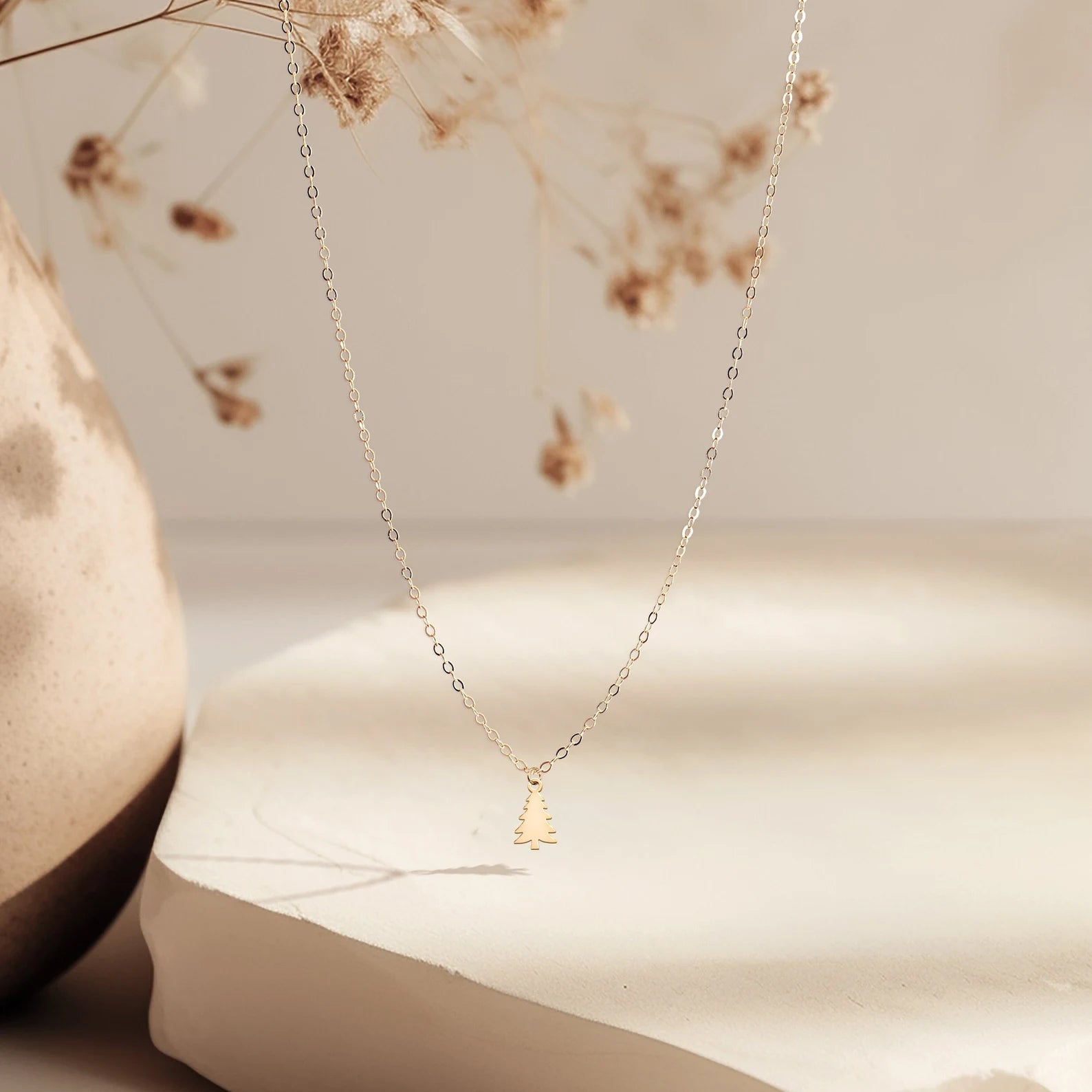 Pine Tree Pendant Nature Jewelry 925 Sterling Silver Pendant